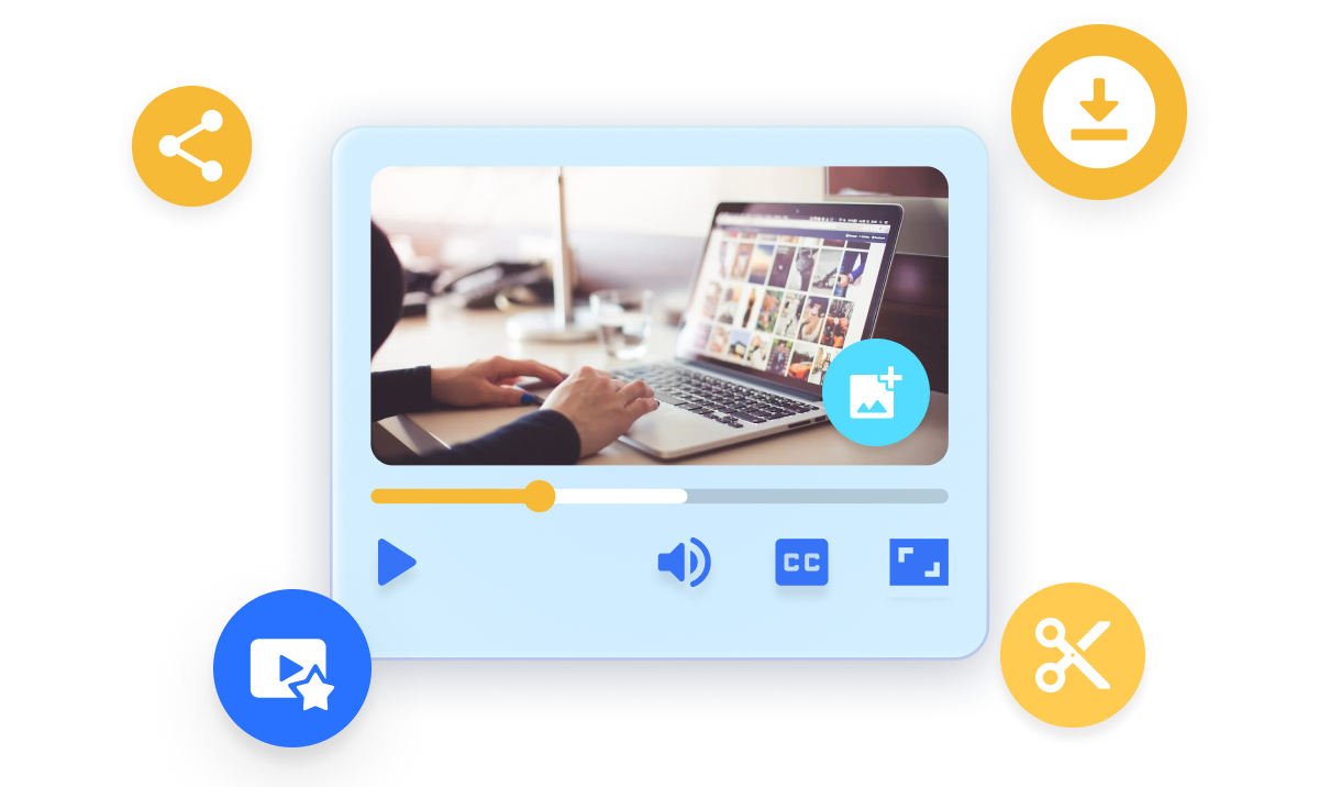 Visla daily content batch creator platform showing multiple video creation tools including edit, record, collaborate, and share features